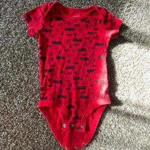 Boys trains planes and cars onesie